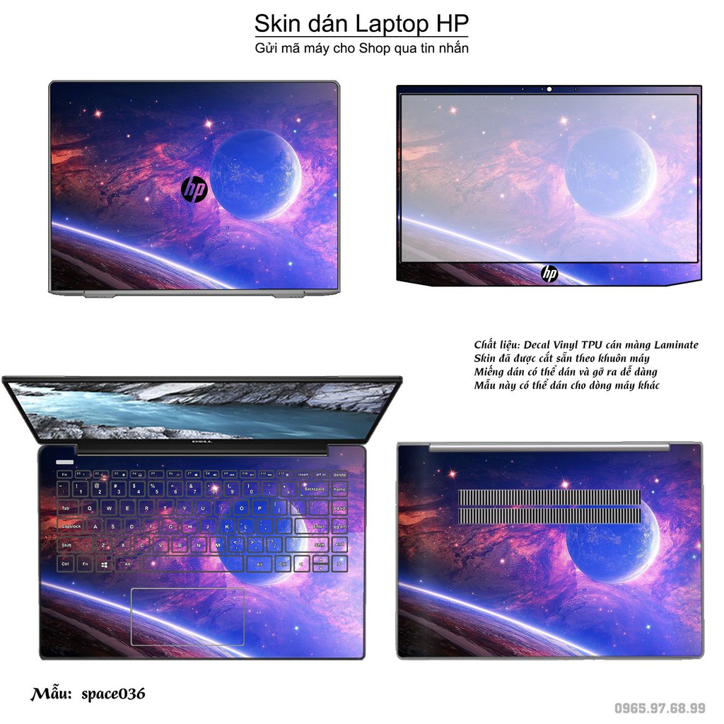 Skin dán Laptop HP in hình không gian _nhiều mẫu 6 (inbox mã máy cho Shop)