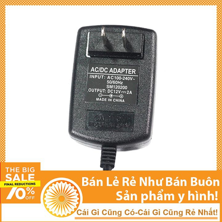 Nguồn Adapter 12V 2A Đầu Jack DC 5.5x2.1mm - NTHN