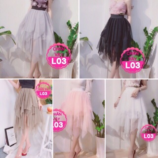 Combo sỉ chân váy lưới tua rua
