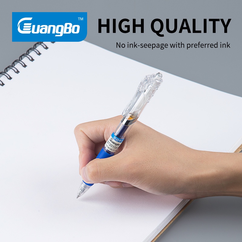 Bút bi nước Guangbo 0.5mm xanh, đen, đỏ B72015M/ B72015R/ B72015D