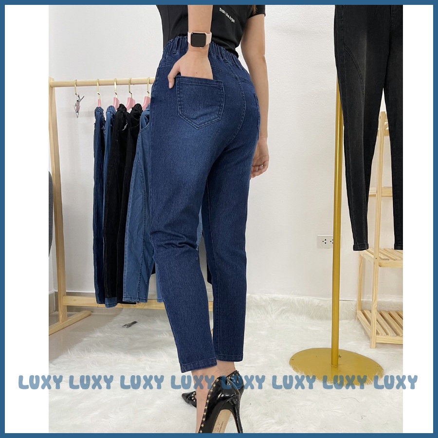 Quần Jean Nữ Dáng Baggy LUXY V291 Cạp Chun Co Giãn 4 Chiều Đủ Size Từ 40kg-80kg