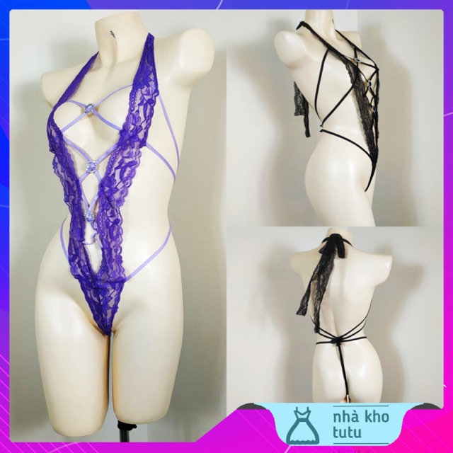 L025 Bộ đồ lót ren liền thân bodysuit gợi cảm