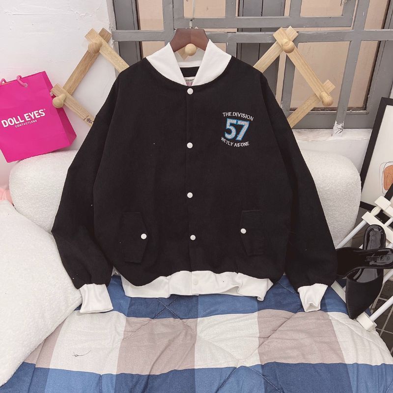 KHOÁC BOMBER THÊU CỔ POLO - ẢNH THẬT TỰ CHỤP