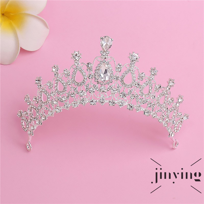 GETNOIVAS Vương miện cô dâu thủ công đính đá sang trọng thời trang