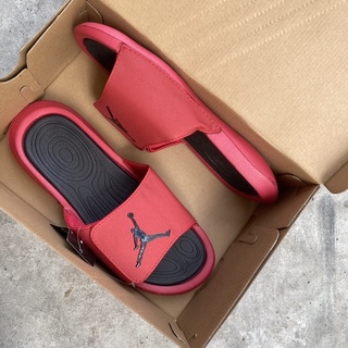 Dép jordan 1 đỏ nam (hình thật)