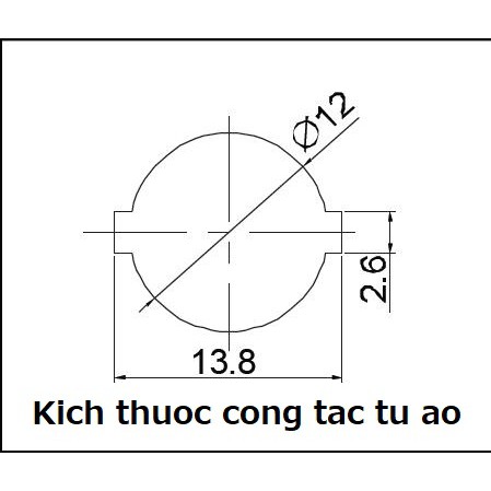 Công tắc tròn cửa tủ áo tủ lạnh tủ bếp tủ rượu mở cửa đèn sáng 12V 220V đầu cao/ đầu thấp hàng dự án