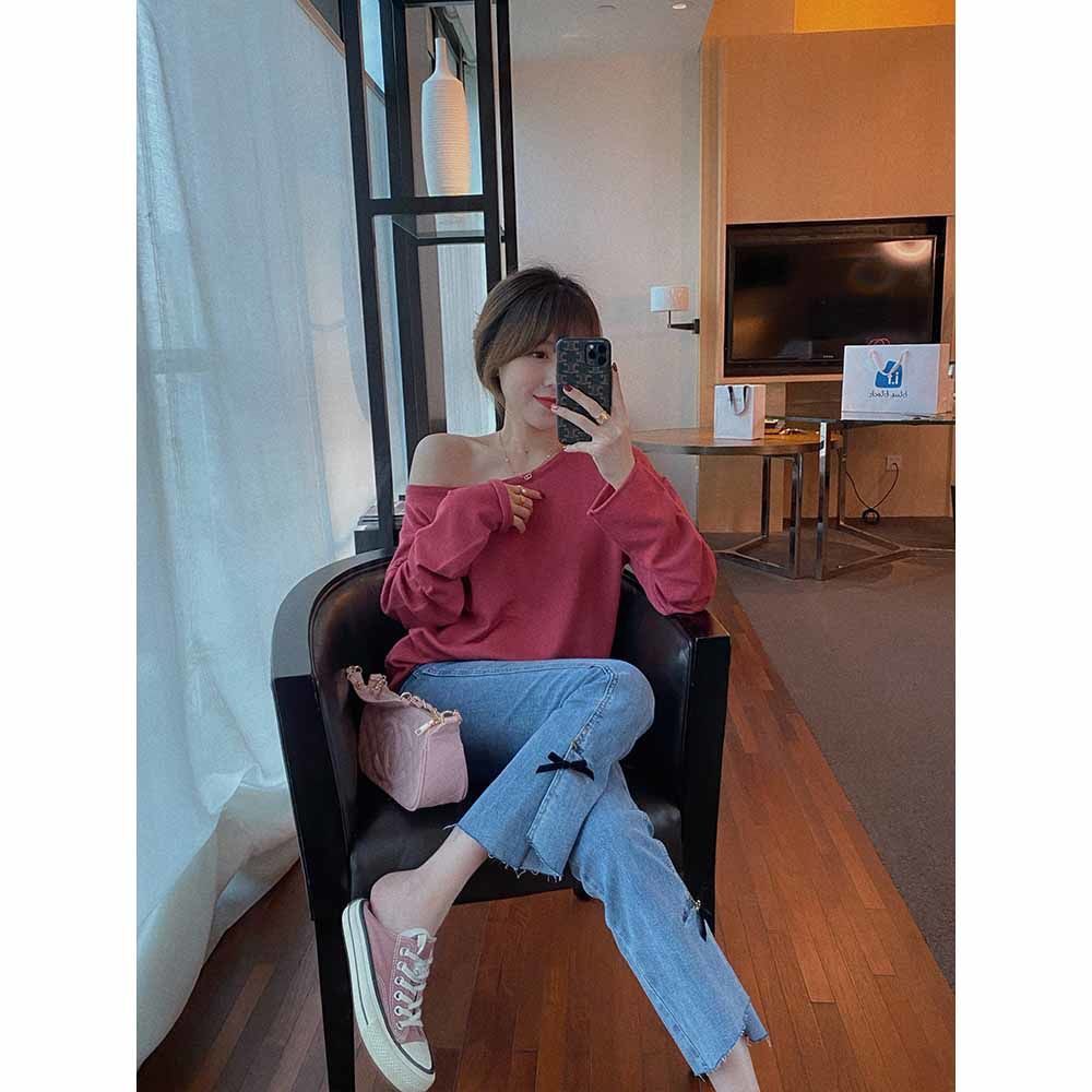 Quần Jeans Lưng Cao Phối Nơ Thời Trang Xuân Hè 2021 Cho Nữ | BigBuy360 - bigbuy360.vn