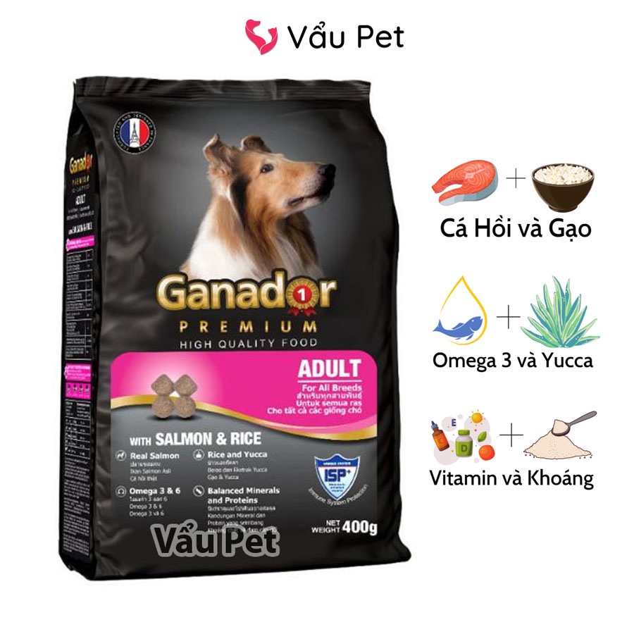 Thức ăn cho chó Ganador Adult 400g - Hạt cho chó trưởng thành Vẩu Pet Shop