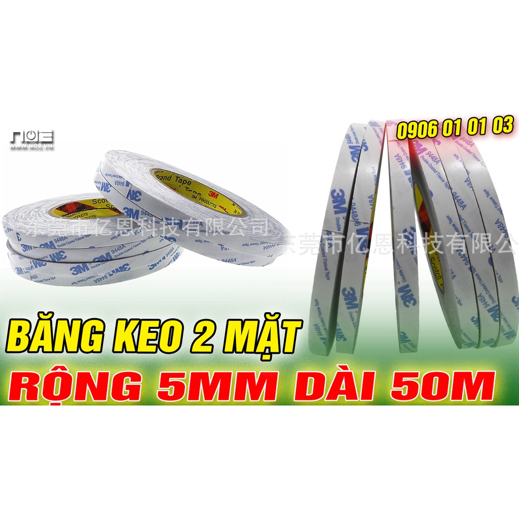 Keo dán 2 mặt siêu dính chuyên dụng cho màn hình LCD điện thoại kích thước 50M 5mm