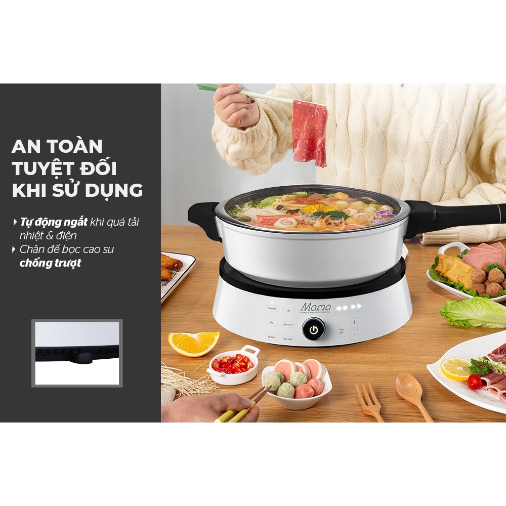BẾP TỪ ĐƠN Sunhouse MAMA SHD6885, bảo hành chính hãng 24 tháng, công suất 2100W