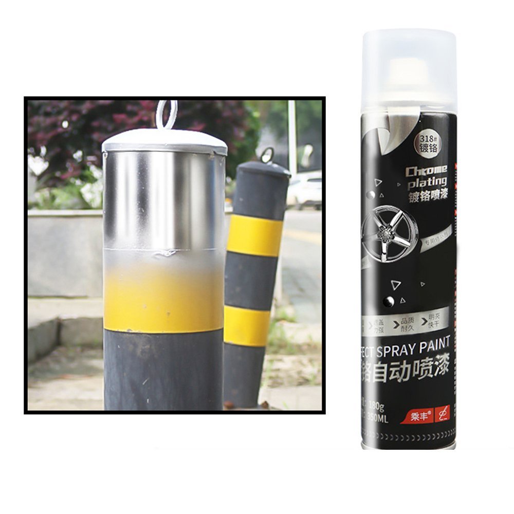 Sơn mạ crom, inox, tráng gương, dùng cho kim loại, ô tô, xe máy bảo vệ bệ mặt kim loại, chai xịt Chrome Plating 350ml GD