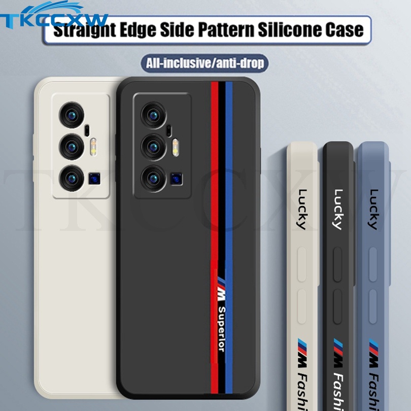 Ốp Điện Thoại Silicone Mềm Hình Vuông Bảo Vệ Camera Cho Vivo X70 X60 Pro+ X30 X50 Pro