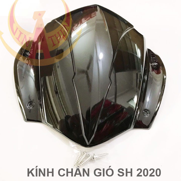 Kính Chắn Gió SH 2020, 2021, Mão Trên, Mão Đầu Đen Khói, Carbon - Phụ kiện đồ chơi, ốp trang trí, bảo vệ xe máy Honda