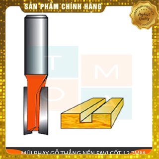Mũi phay gỗ thẳng nền từ 12mm-25mm cốt 12.7mm, mũi soi gỗ favi