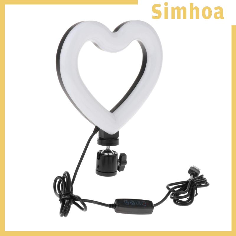Vòng Đèn LED Hình Trái Tim 6 inch Hỗ Trợ Trang Điểm / Live Stream