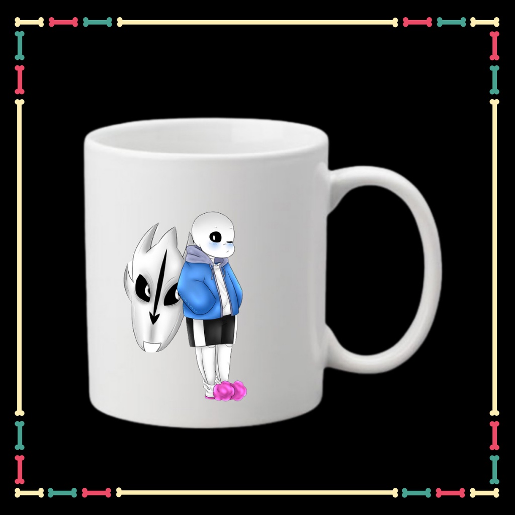 LY SỨ IN HÌNH SANS UNDERTABLE - BIỆT ĐỘI GANGSTER CHO CÁC BÉ UỐNG NƯỚC