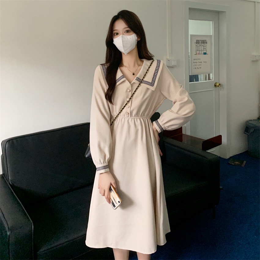 Đầm Dài Cổ Chữ V Phong Cách Hàn Quốc Thiết Kế Mới H4477 2022 Thời Trang Cho Nữ