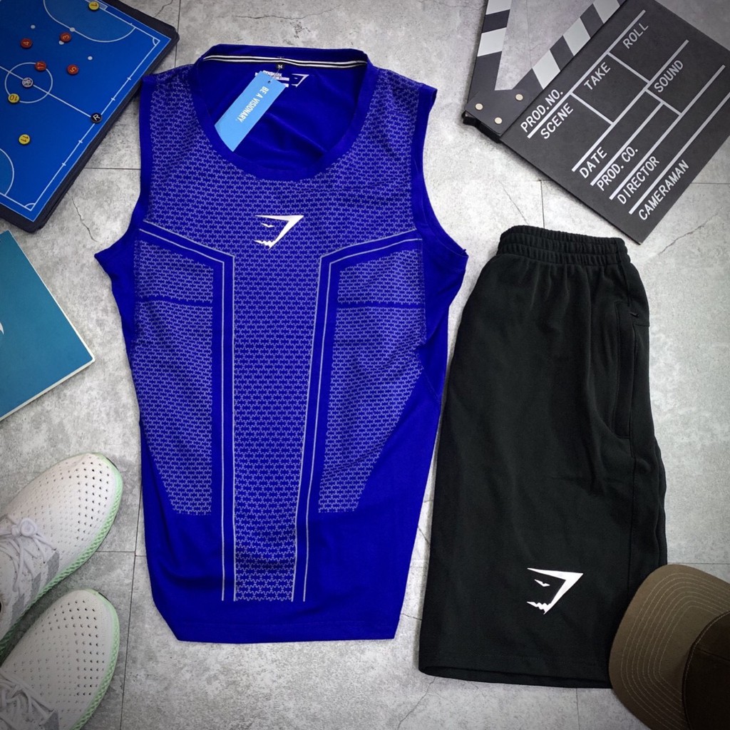 Bộ Đồ Tập Gym Nam Sát Nách - Bộ Quần Áo Thể Thao Nam Cá Mập BTTA06 Ép Vân Độc Đáo Vải Dày Dặn | BigBuy360 - bigbuy360.vn