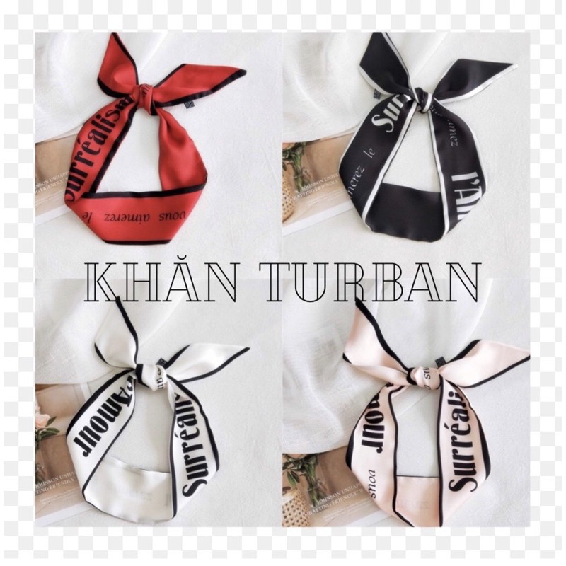 Khăn quấn túi xách dễ thương in chữ