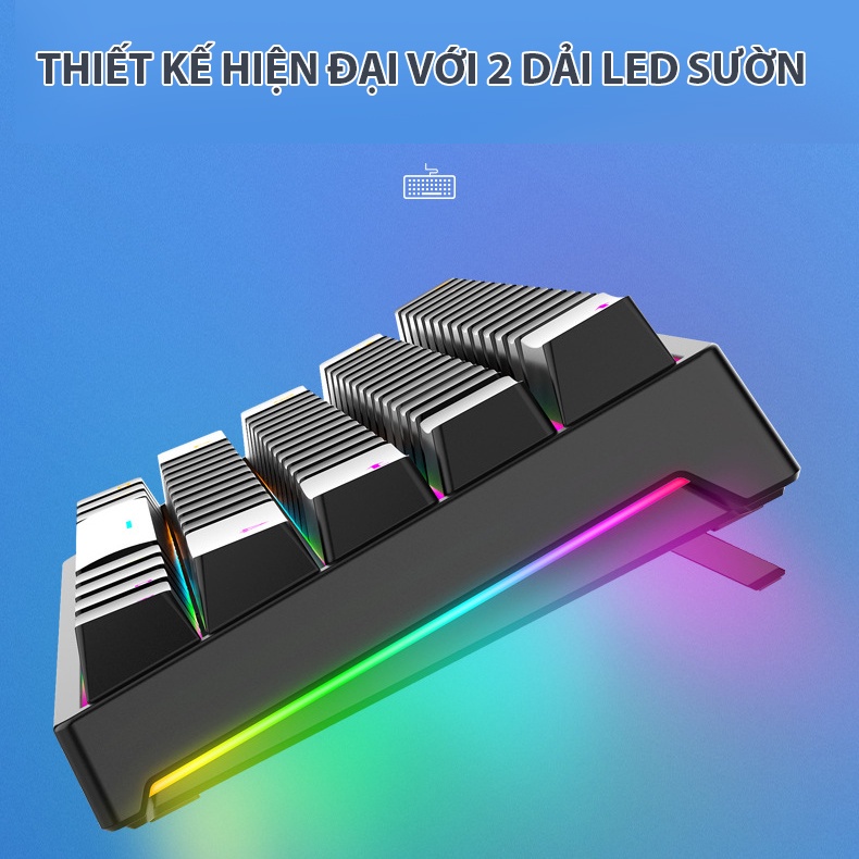 Bàn phím cơ Gaming Latope bàn phím máy tính laptop có dây mini Led RGB K620