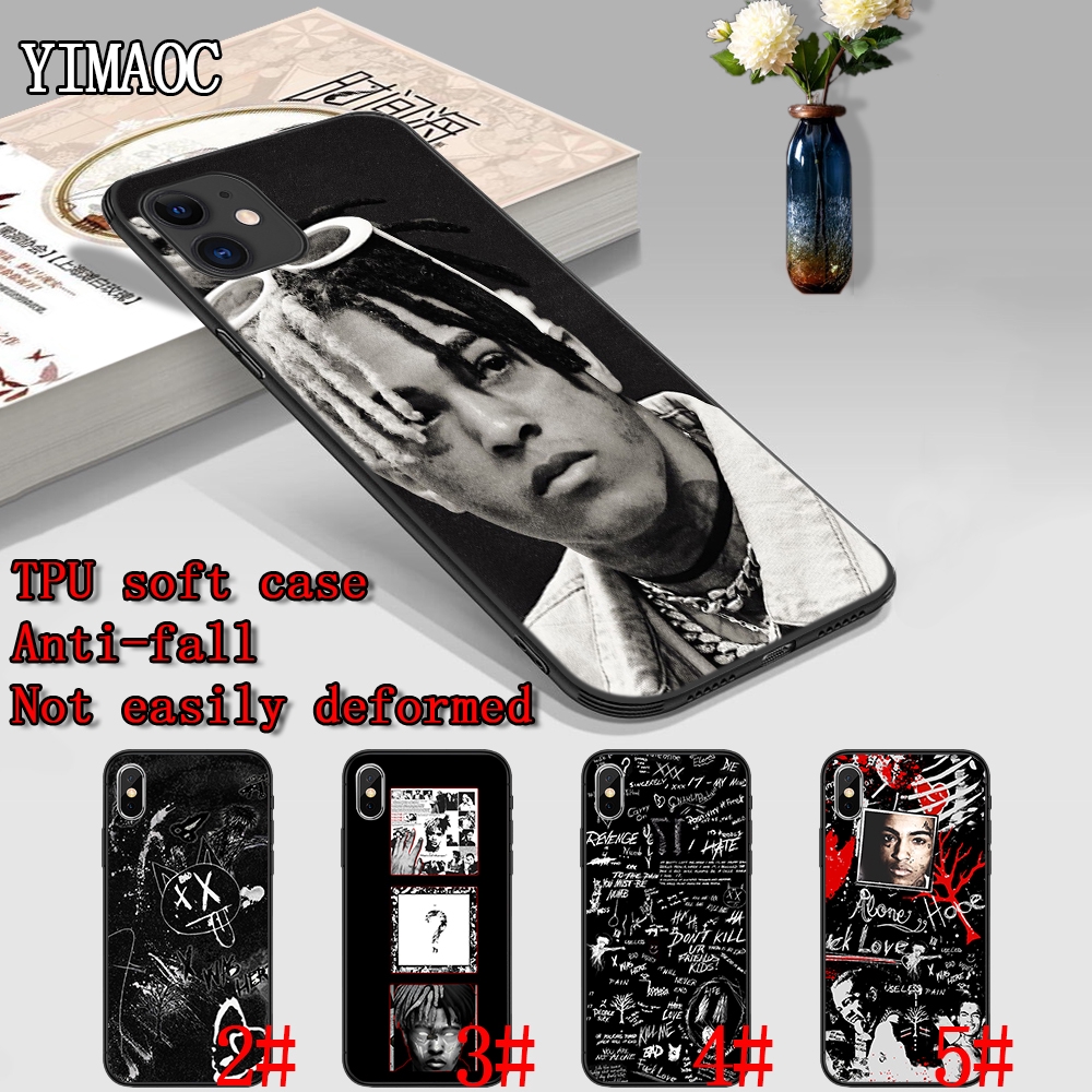 Ốp điện thoại dẻo in hình rapper Xxxtentacion thích hợp cho IPHONE XS MAX XR X 11 PRO 7 8 6 6S PLUS 122T
