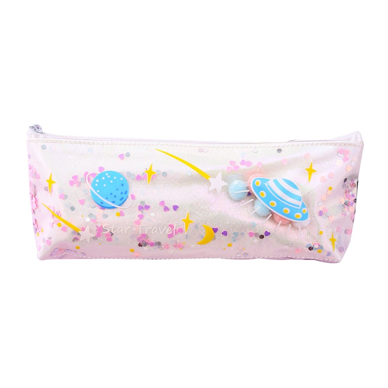 Túi Đựng Bút / Mỹ Phẩm Lấp Lánh Tiện Dụng Mang Theo Du Lịch