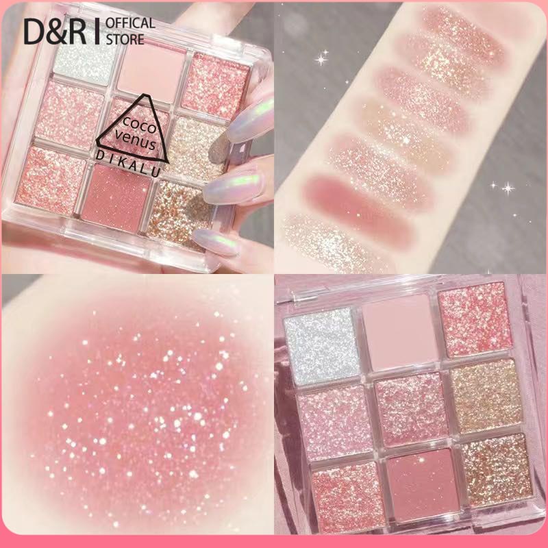 Bảng Phấn Mắt 9 Màu Ánh Ngọc Trai Lì Tông Đất Quyến Rũ Dành Cho Nữ