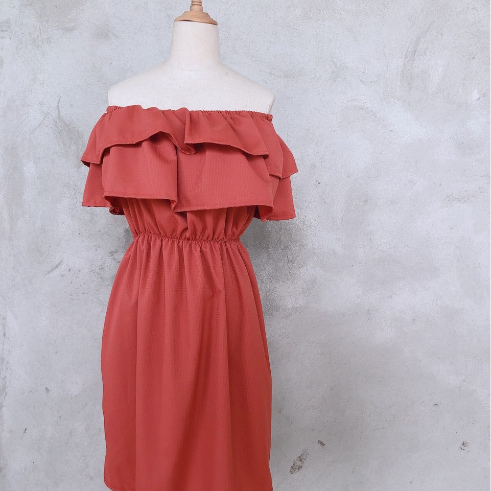 Đầm Trễ Vai Phong Cánh Ulzzang