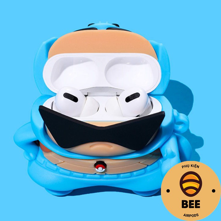 Case Airpod 1 2 Pro Đựng Tai Nghe Airpod 1 2 Pro Cậu Bé Shin Ninja Rùa Cực Cute Bằng Silicon Dẻo - BEE SHOP