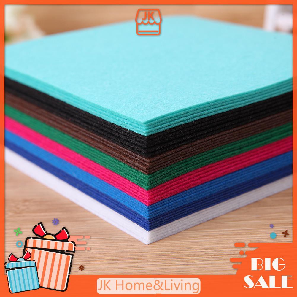 Set 40 Miếng Vải Polyester 10x10cm Nhiều Màu Chuyên Dụng May Vá Đồ Thủ Công