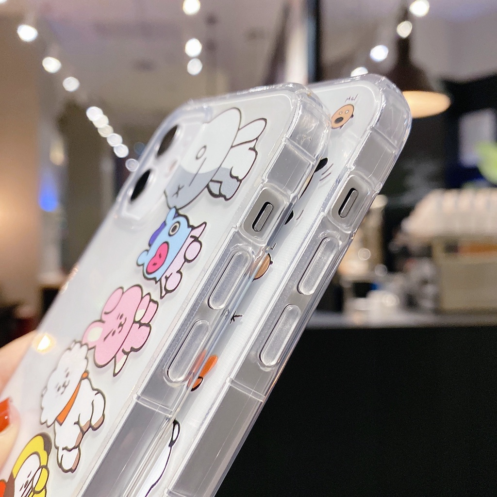 Ốp lưng IPhone điện thoại trong suốt BT21 6/6plus/6s/6splus/7/7plus/8/8plus/x/xr/xs/11/12/13/14/pro/max/plus/promax AVD3