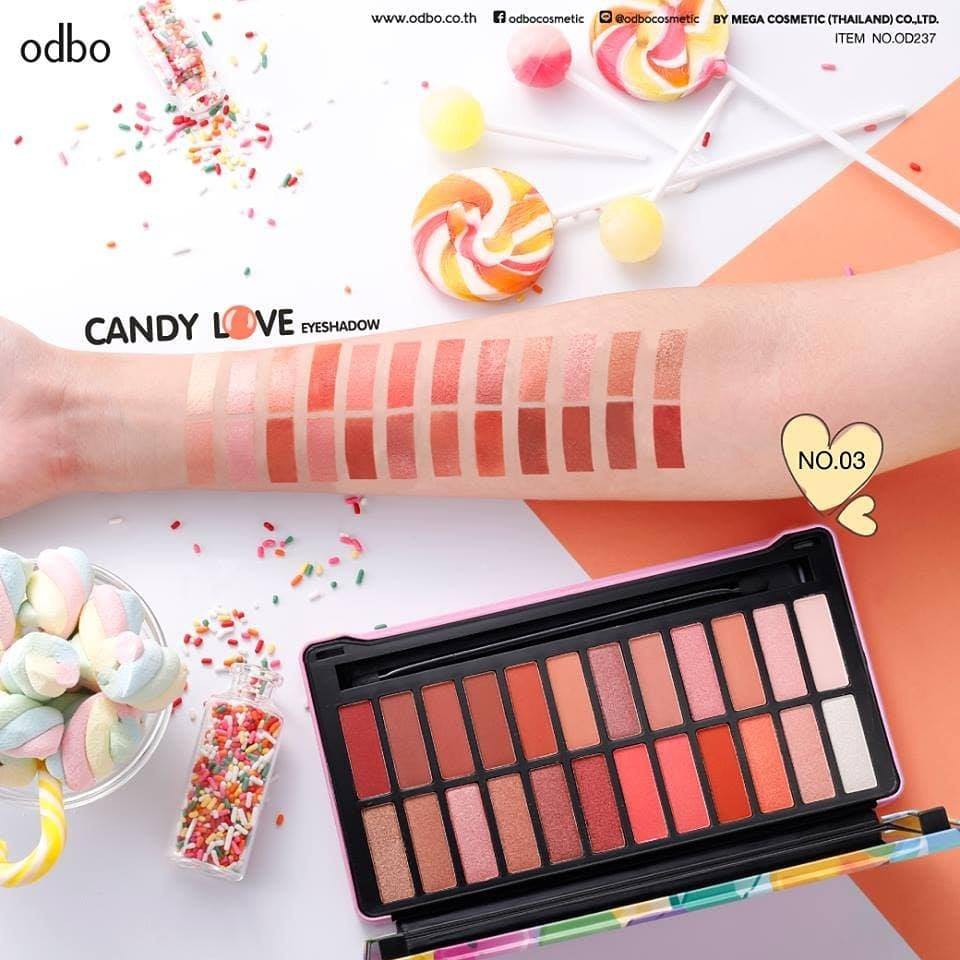 PHẤN MẮT 24 Ô ODBO CANDY LOVE EYESHADOW OD237 CHÍNH HÃNG - 3346