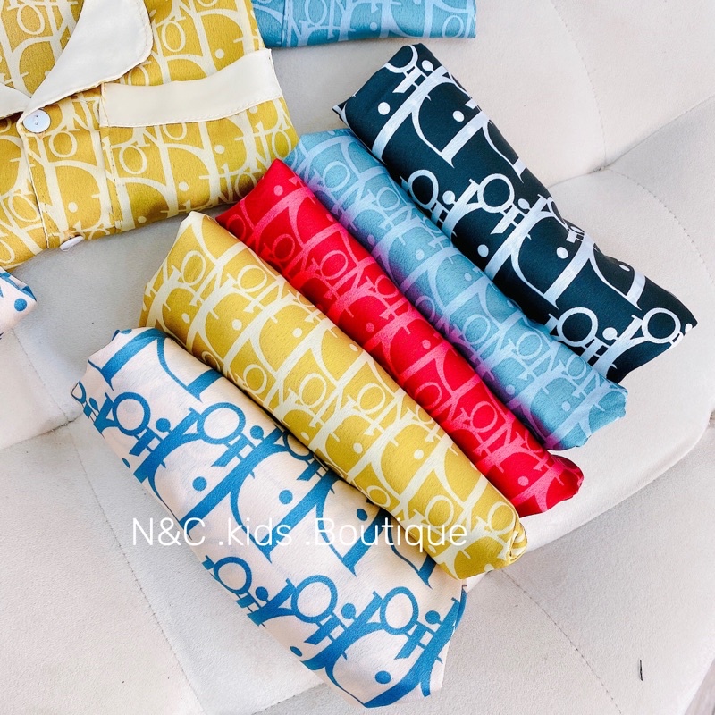 Bộ pijama lụa Di ờ dài tay mềm mại cho bé trai bé gái - BPLDDT