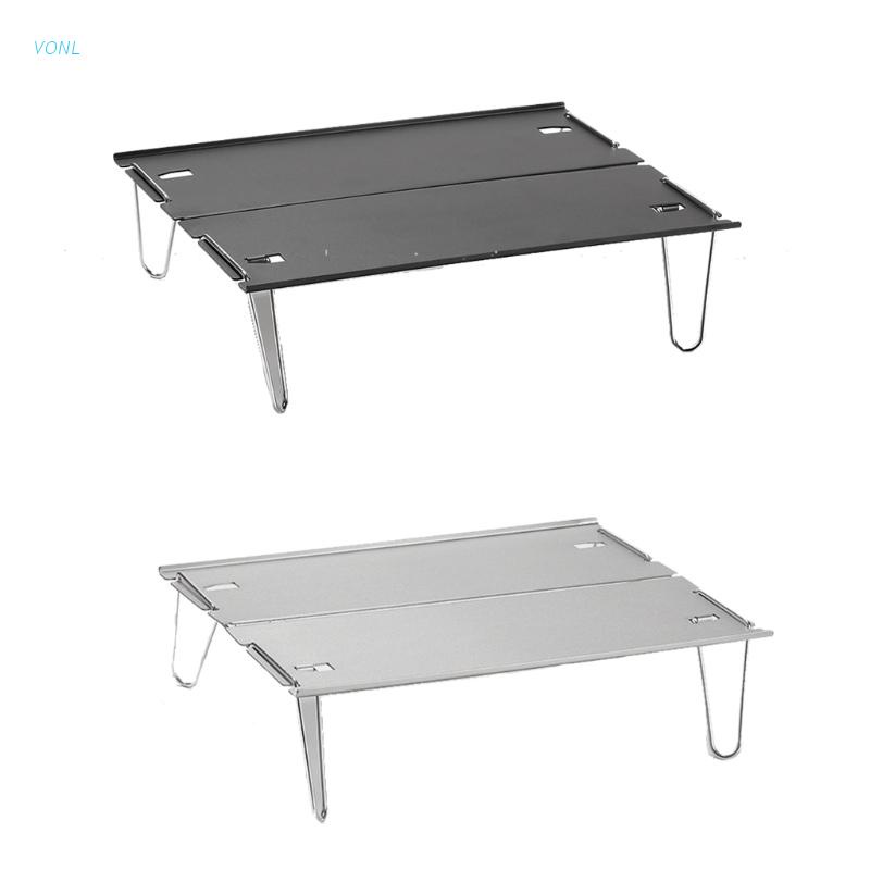 Bàn Xếp Mini Bằng Nhôm Siêu Nhẹ Di Động Tiện Dụng Mang Theo Du Lịch Dã Ngoại