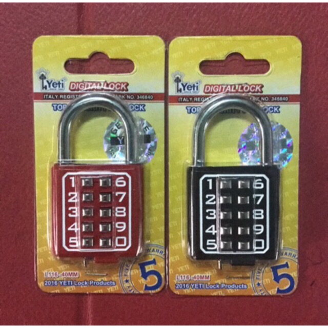 Ổ khoá số cố định 4 phân YETI cao cấp bảo hành 3 năm