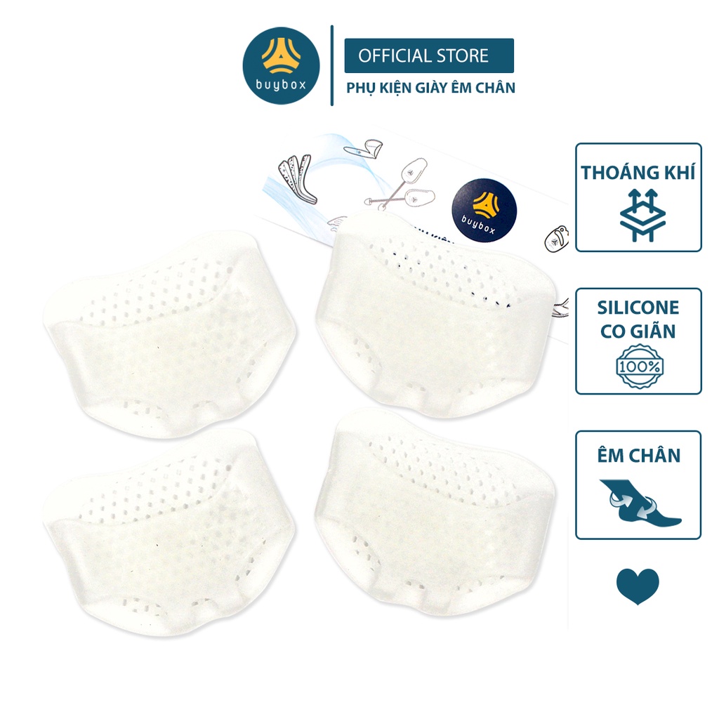 Combo lót giày cao gót silicone tổ ong đệm êm lòng bàn chân phía trước - buybox - BBPK67-5-10
