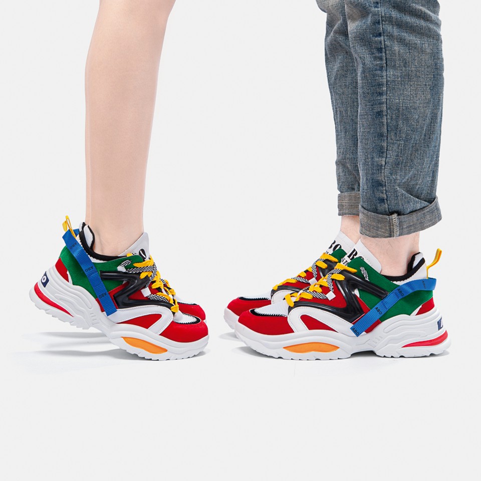 Giày Thể Thao Nam Nữ COUPLE ABO MWC M4520, Giày Sneaker Cặp Đôi Nam Nữ Độn Đế Tăng Chiều Cao 5cm Phù Hợp Đi Chơi