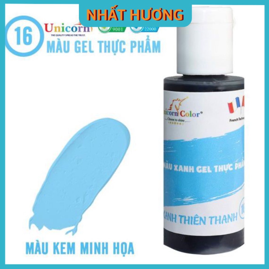 Màu Gel Xanh Thiên Thanh Unicorn D16 28gr