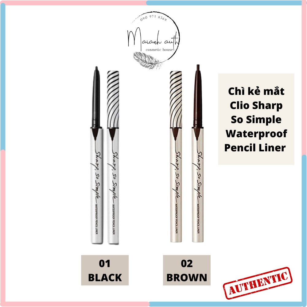 Chì kẻ mắt Clio Sharp So Simple Waterproof Pencil Liner