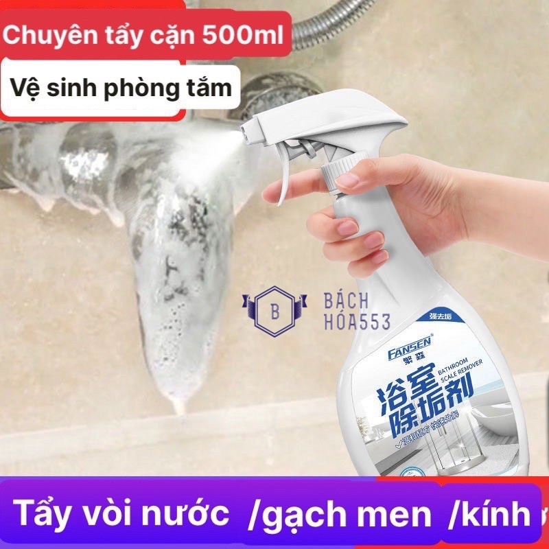 Chai xịt tẩy vệ sinh canxi nhà tắm Fansen 500ml