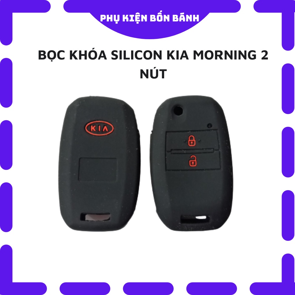 Ốp chìa khóa bọc chìa khóa xe kia morning 2012_2020 silicon chống nước