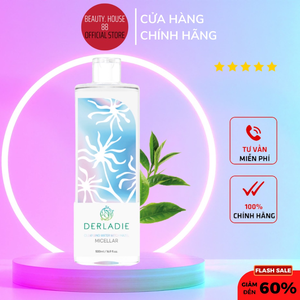Nước Tẩy Trang Derladie Witch Hazel Cleansing Water (500ml)