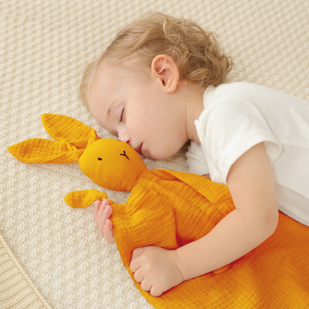 Baby Pure Cotton Vải Làm dịu Khăn Cho Bé Ngủ Búp Bê Con Thỏ Khăn Tay Dịu Nhẹ Đồ Chơi Làm Dịu