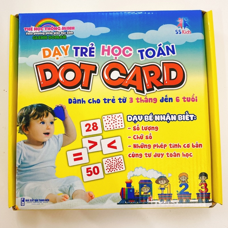 Flashcard Bộ Thẻ Dạy Trẻ Học Toán Dot Card Theo Phương Pháp Giáo Dục Sớm Glenn Doman Từ 3 Tháng Đến 6 Tuổi