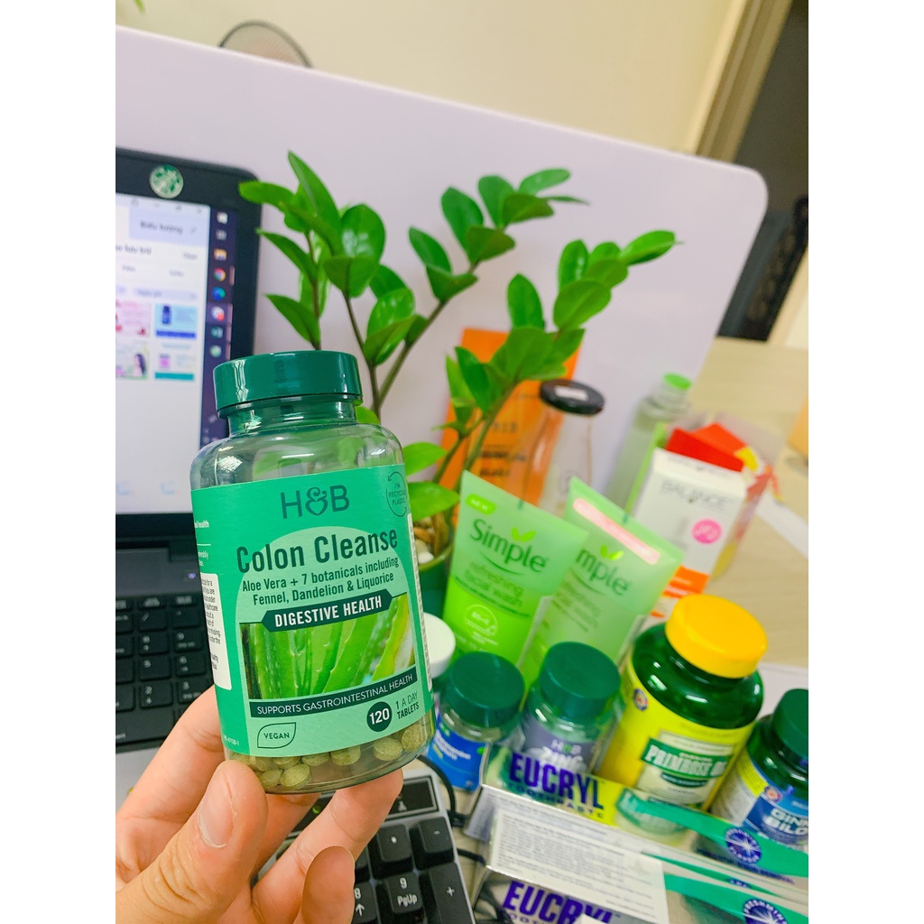 Thải độc ruột Colon Cleanse Holland & Barrett lọ 120 viên đào thải độc tố làm sạch hệ tiêu hóa nhanh và hiệu quả