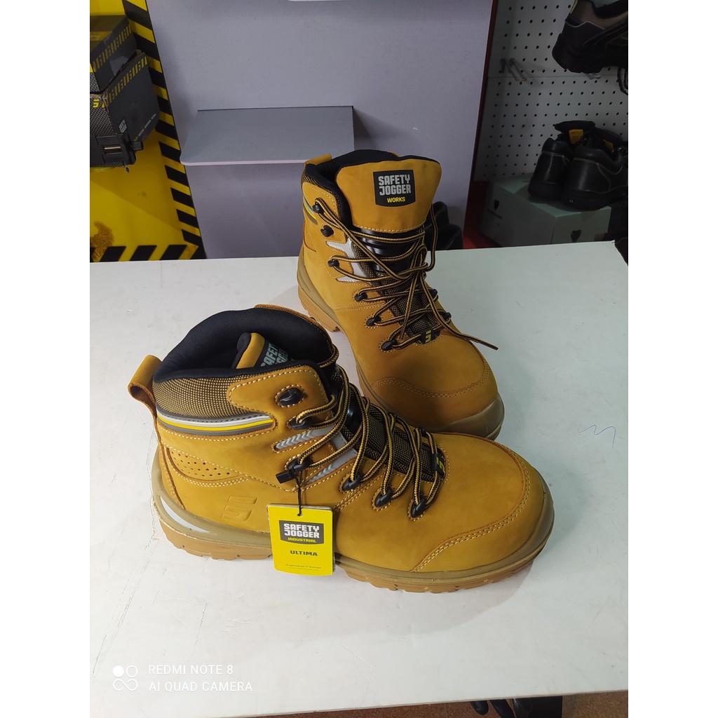 Giày Safety Jogger Ultima Da Chất Lượng Cao, Đế Chống Đâm Xuyên, Chống Trơn Trượt, Lót EVA êm chân