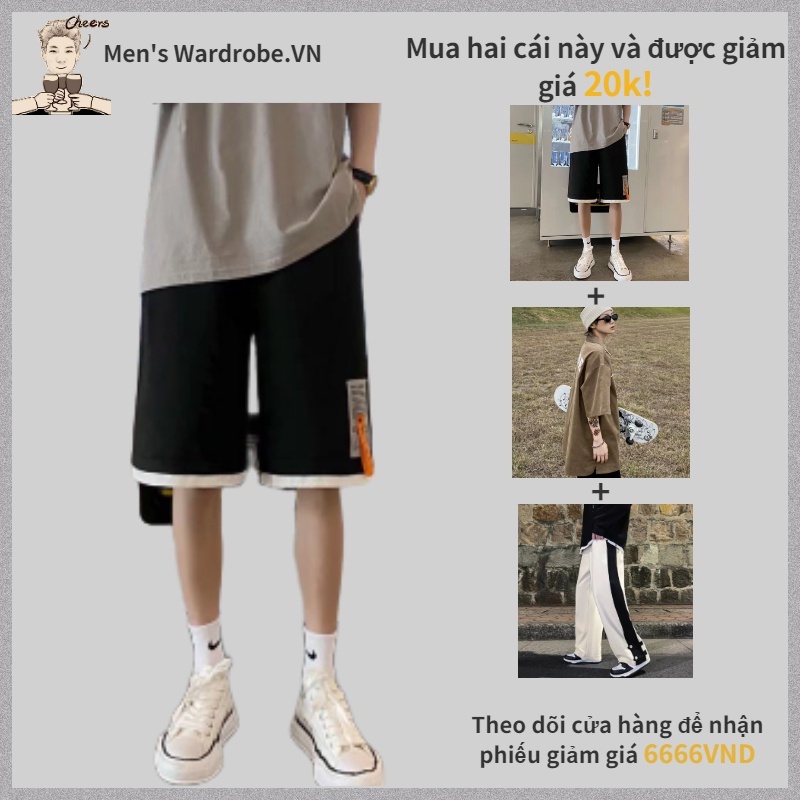 Quần Short Thể Thao Dáng Rộng In Chữ Kiểu Hàn Quốc Thời Trang Cho Nam bigsize quần dài simple quần thun ngắn dây kéo fashion quần ngắn nam