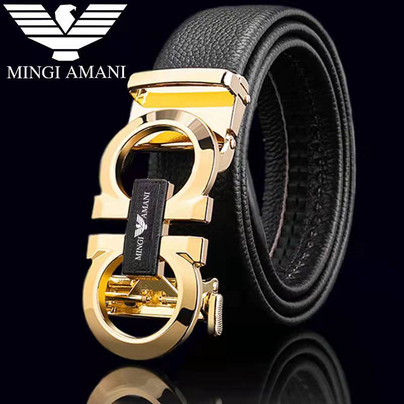 Thắt lưng nam da bò cao cấp, Dây nịt phong cách hàn quốc khóa tự động Full option- 40