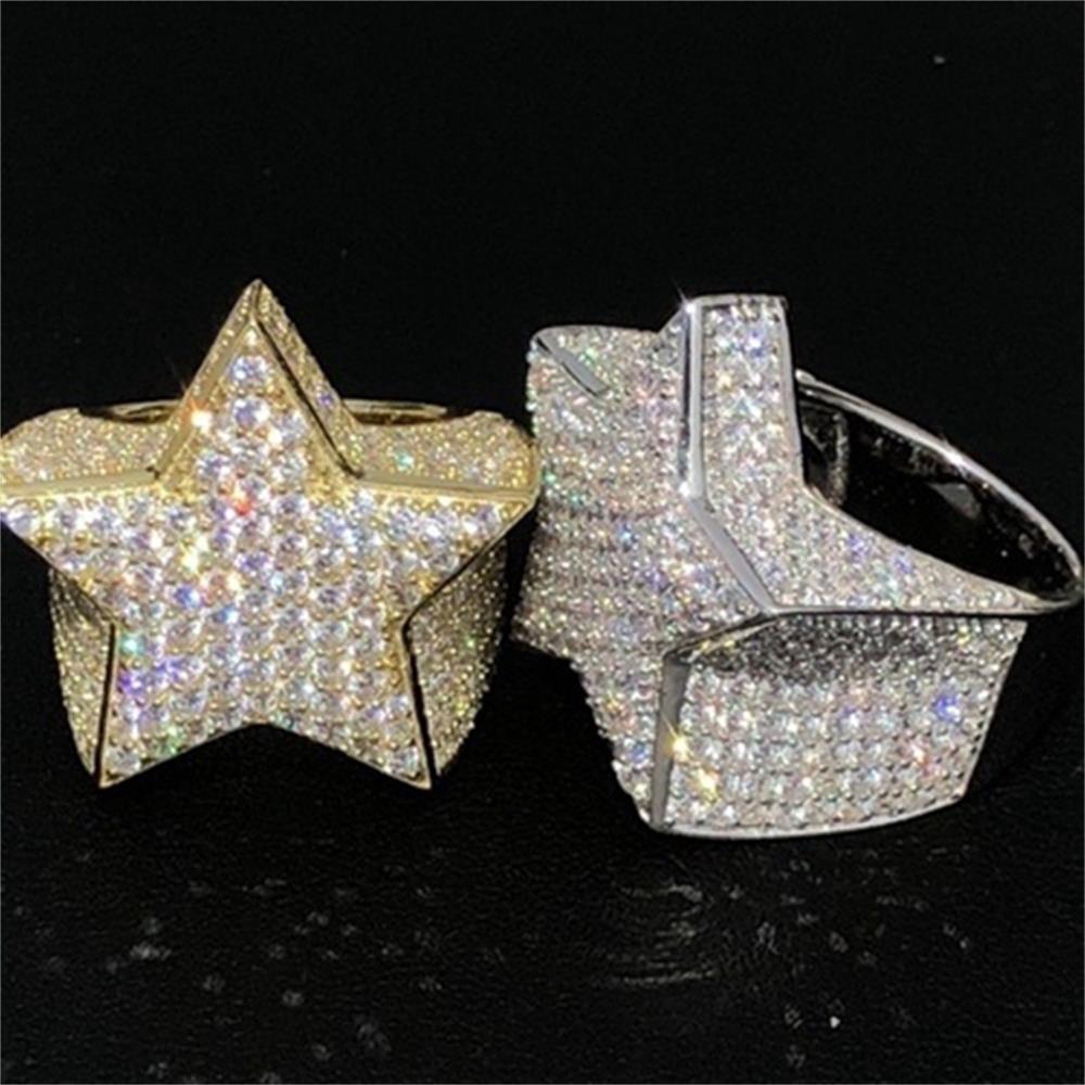 ROSE Women Men Luxury Shiny Diamond Inlaid|Fashion CZ Star Ring