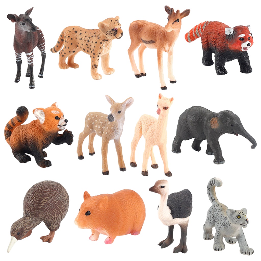 Bigdiscount Imitation Animal Delicate Lifelike Cognitive-enhancing Simulated Zoo Animal Figurine for Kids